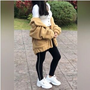 Zaful Cozy Tan Teddy Jacket SZ:L